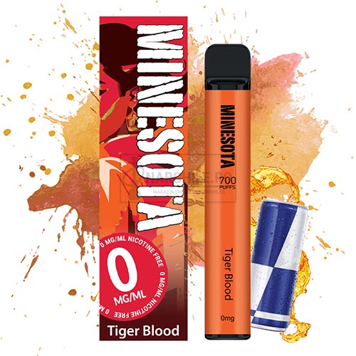 Mini narghilea 700 pufuri Minesota Tiger Blood cu aroma de energy drink